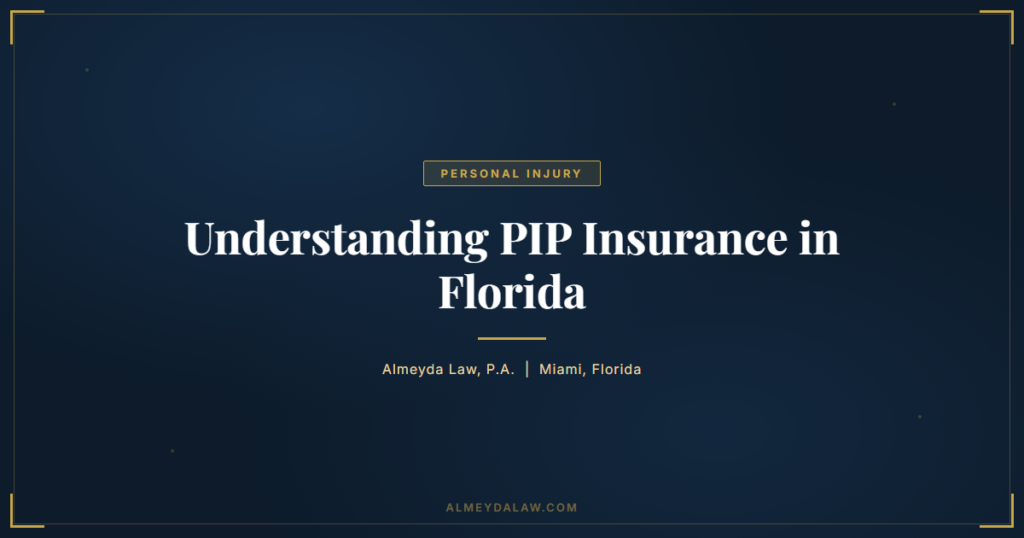 Understanding PIP Insurance in Florida: What Every Driver Needs to Know - Personal Injury guide by Almeyda Law