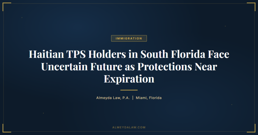 Haitian Tps South Florida - Legal guide by Almeyda Law