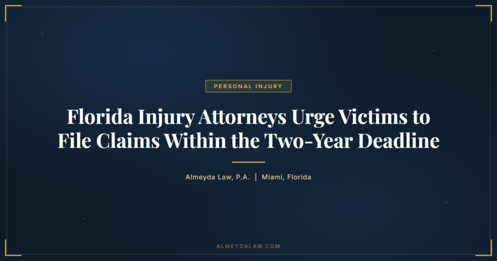 Florida Personal Injury Two Year Deadline - Legal guide by Almeyda Law
