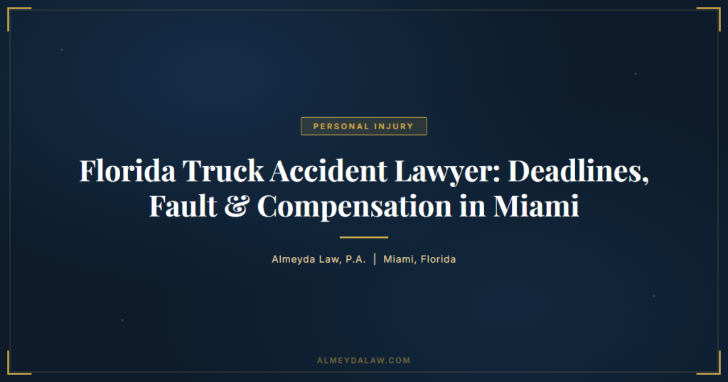 Florida Truck Accident Lawyer - Legal guide by Almeyda Law